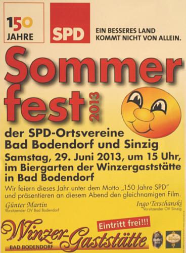 SPD Bad Bodendorf und Sinzig laden zum Sommerfest